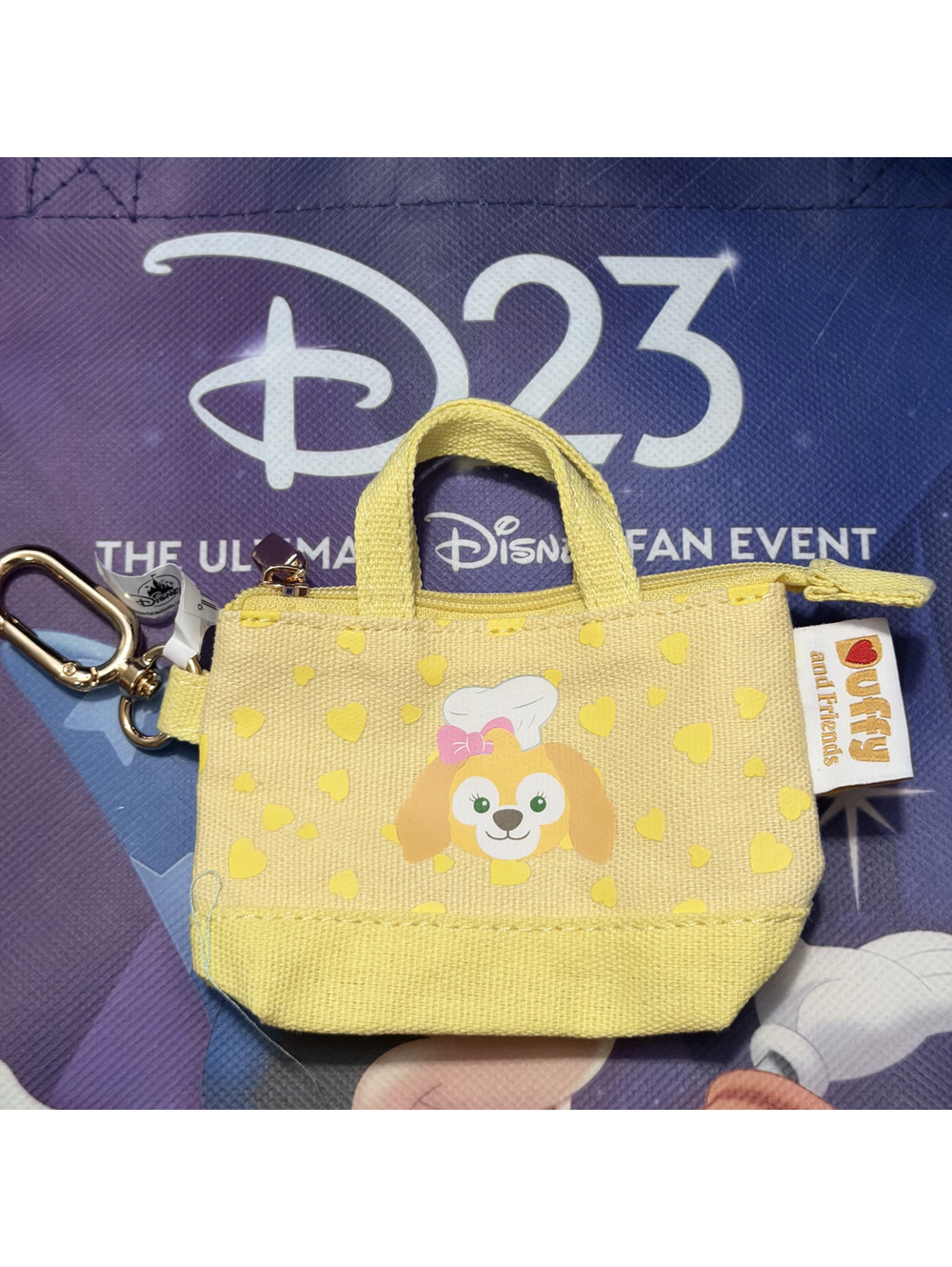 Disney D23 2026 WDI MOG Mickeys of Glendale Mini Tote Keychain Duffy Cookie Ann